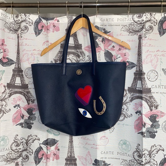 💞Vtg Tory Burch I Love You Tote 💞 - Picture 2 of 11